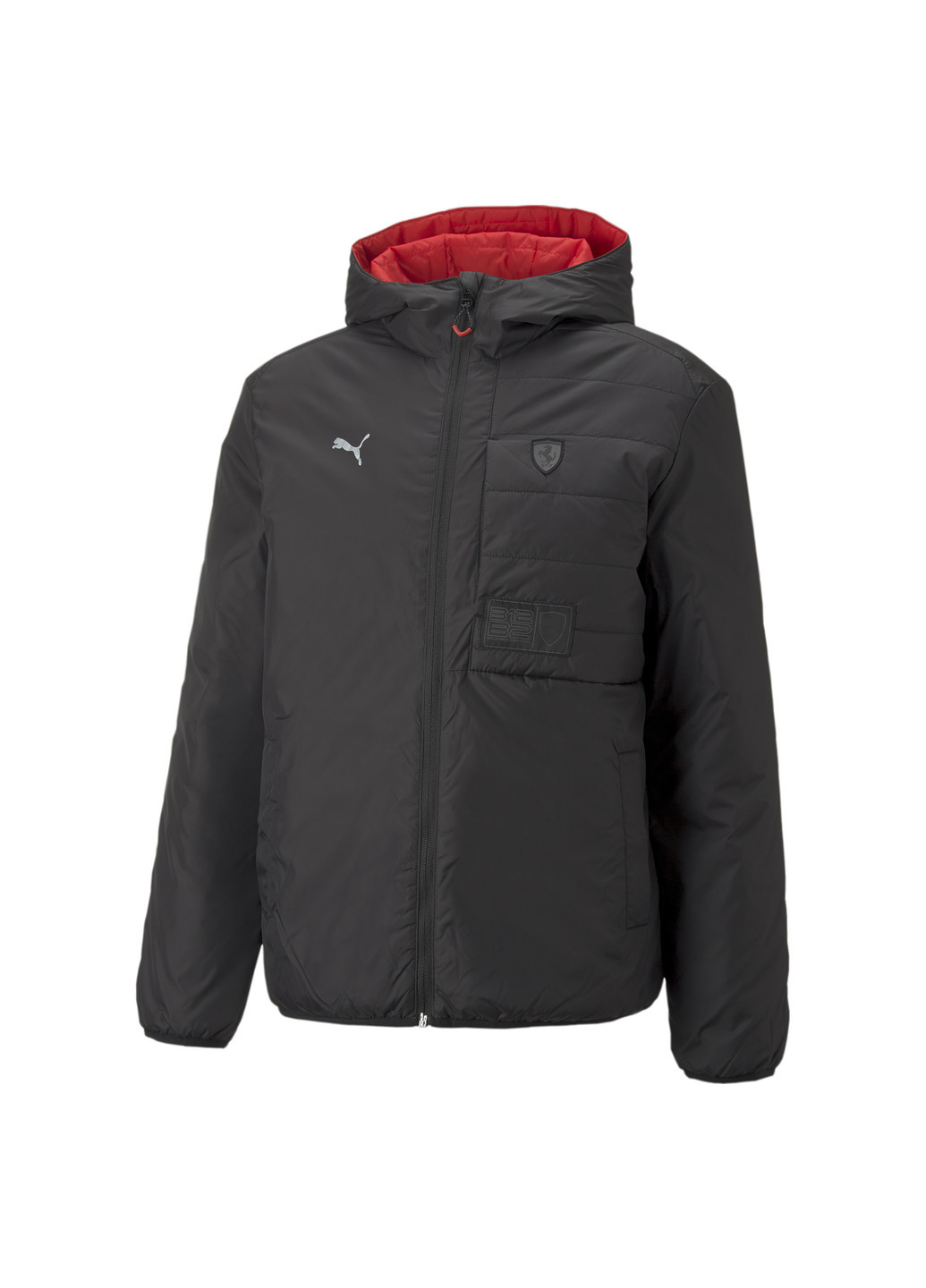 Чорна демісезонна куртка scuderia ferrari style reversible jacket men Puma
