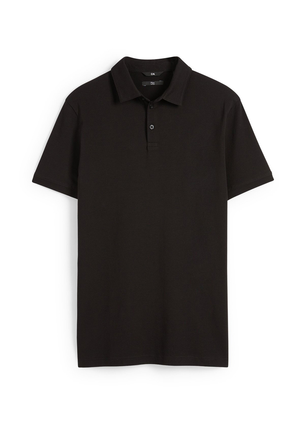 Черная футболка-поло для мужчин C&A однотонная