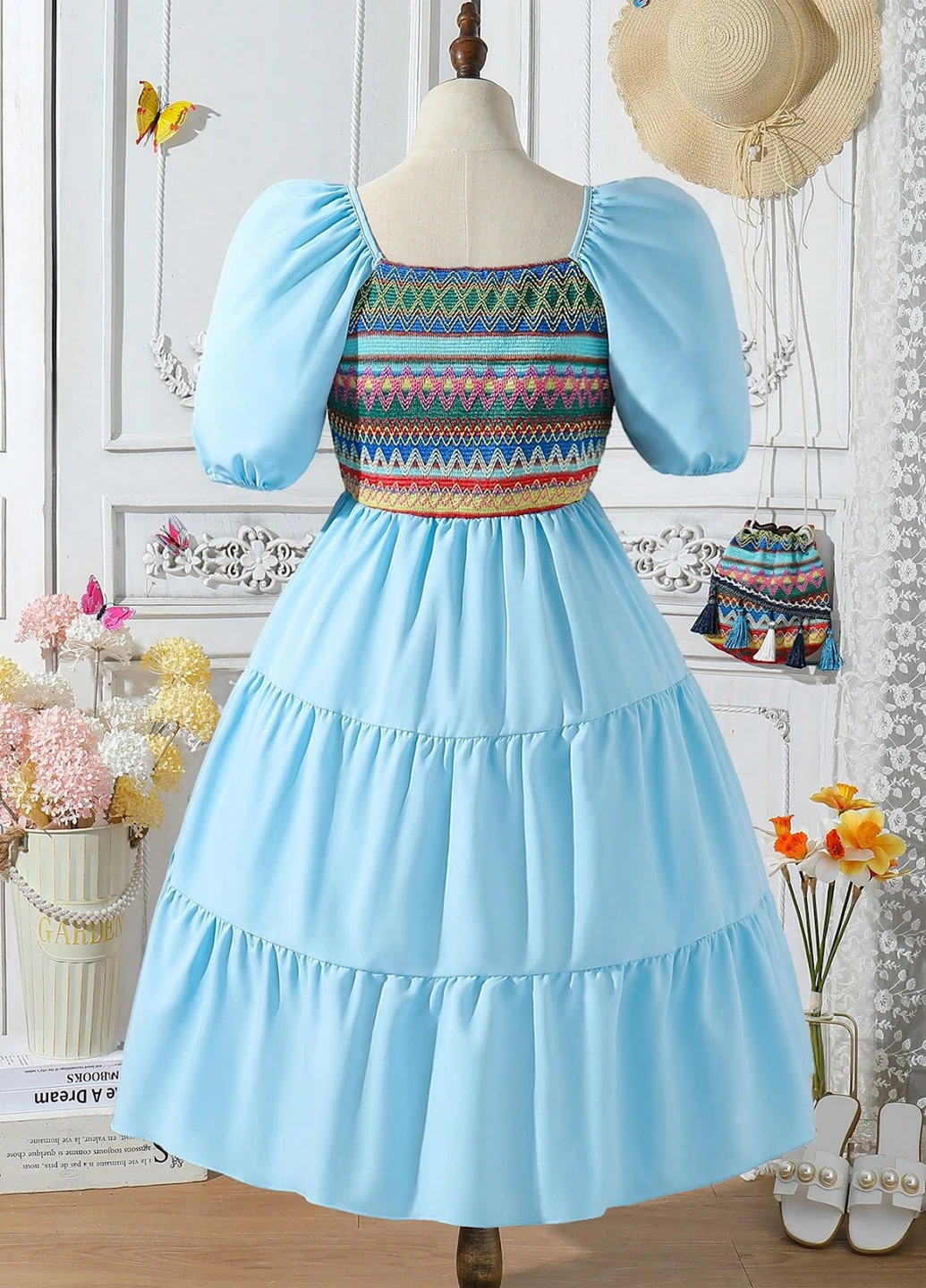 Блакитна сукня SHEIN (329545848)
