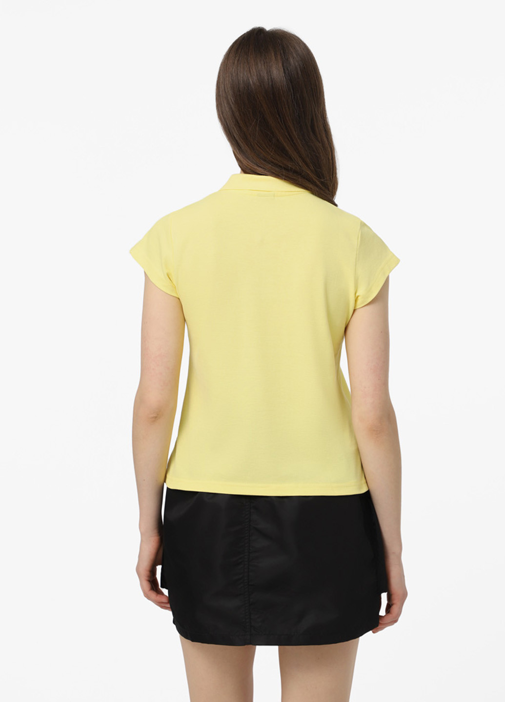 Желтая женская футболка-поло Promin однотонная