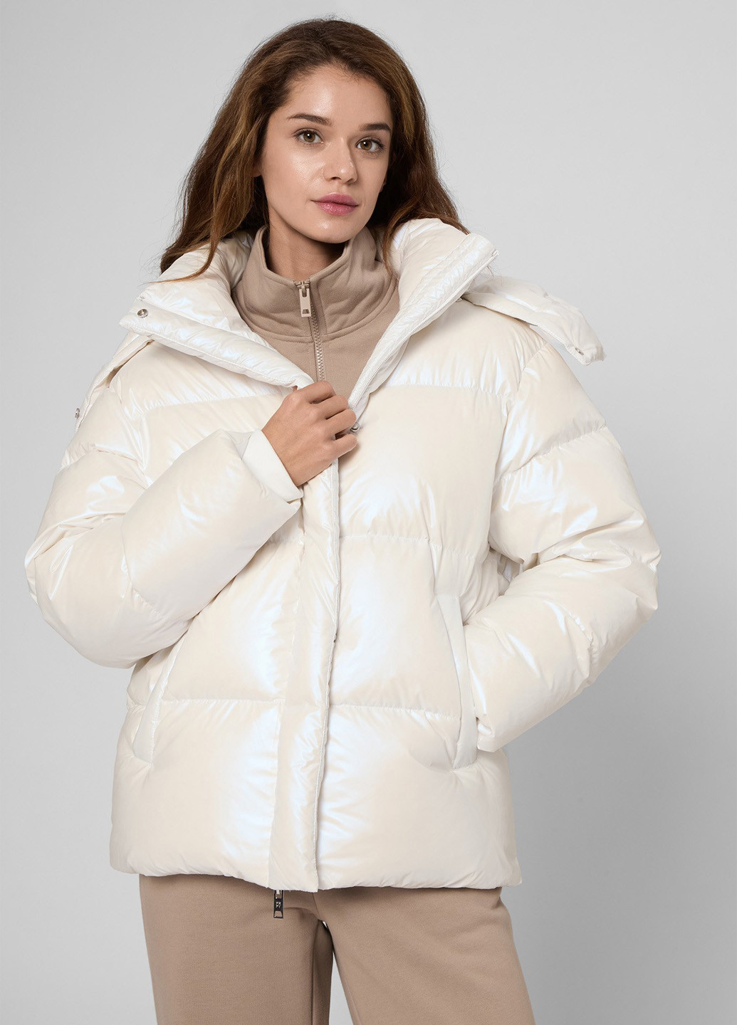 Біла зимня куртка PRPY