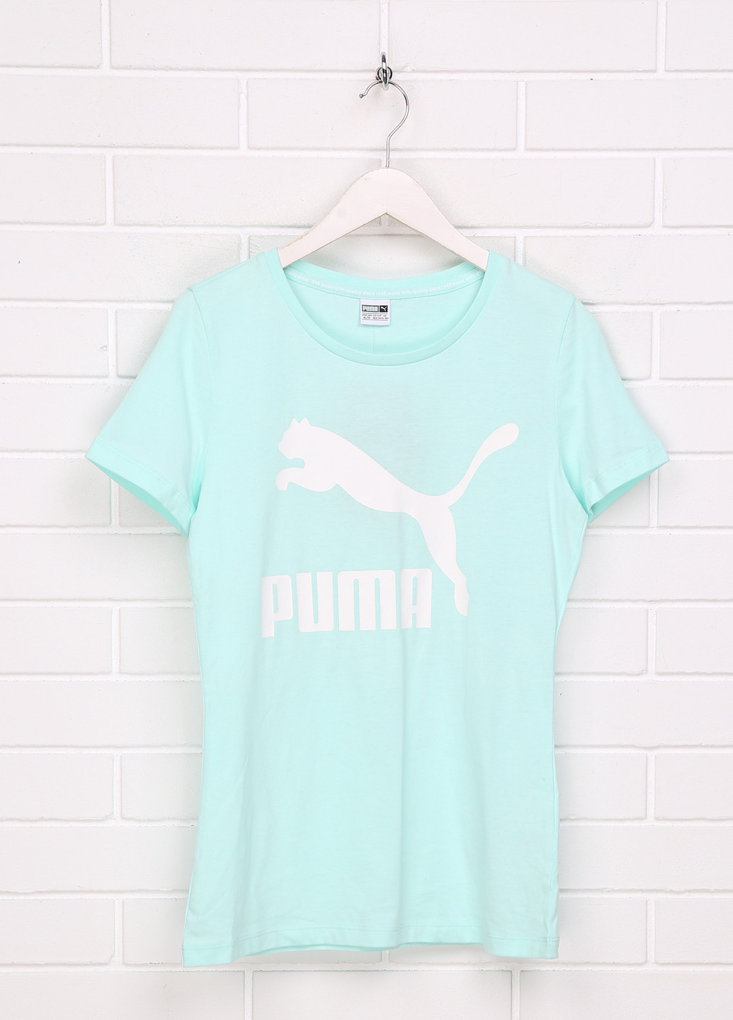 Мятная демисезонная футболка Puma Classics Logo Tee G