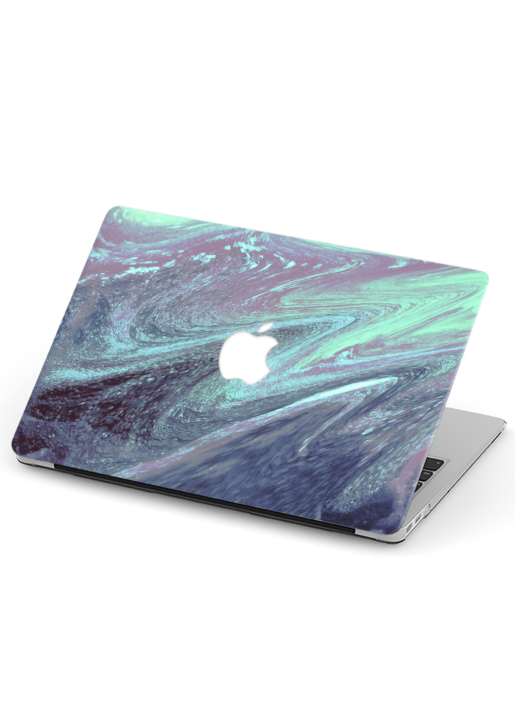 Чохол пластиковий для Apple MacBook 12 A1534 / A1931 Бірюзові плями з блискітками (3365-2341) MobiPrint (218865373)