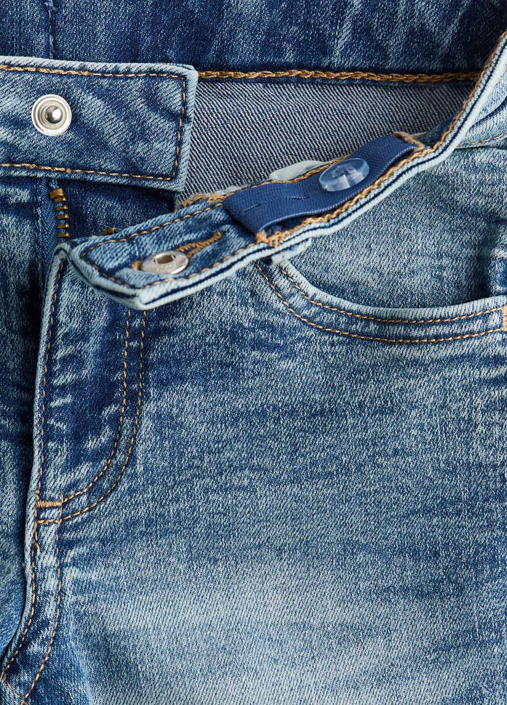 Темно-голубые демисезонные прямые джинсы H&M