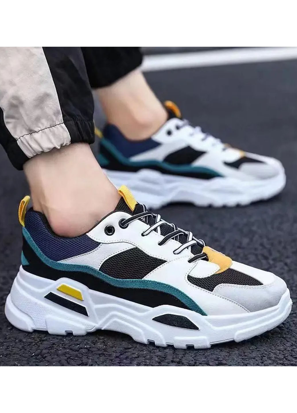 Синие демисезонные кроссовки Casual