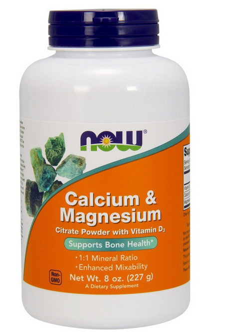 Кальцій та магній Calcium & Magnesium Powder 227 g Now (255067550)