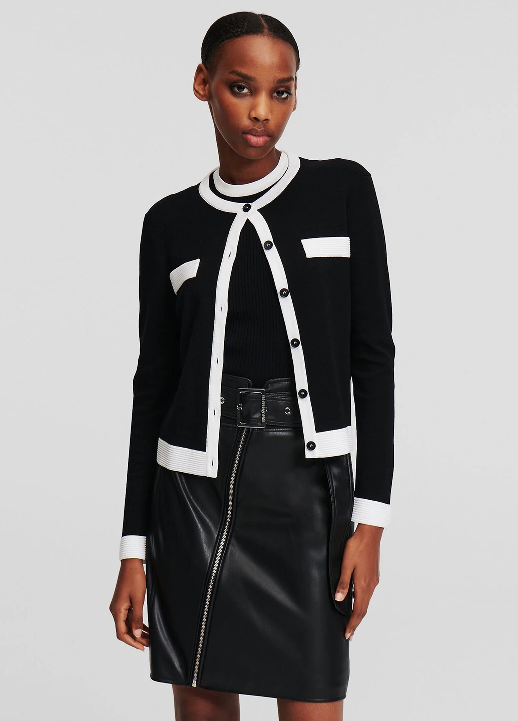 Черный демисезонный кардиган Karl Lagerfeld