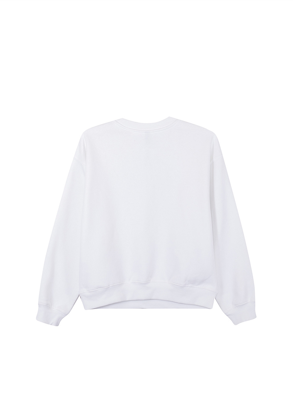 Свитшот H&M - Свободный крой рисунок белый кэжуал хлопок, трикотаж - (266041805)