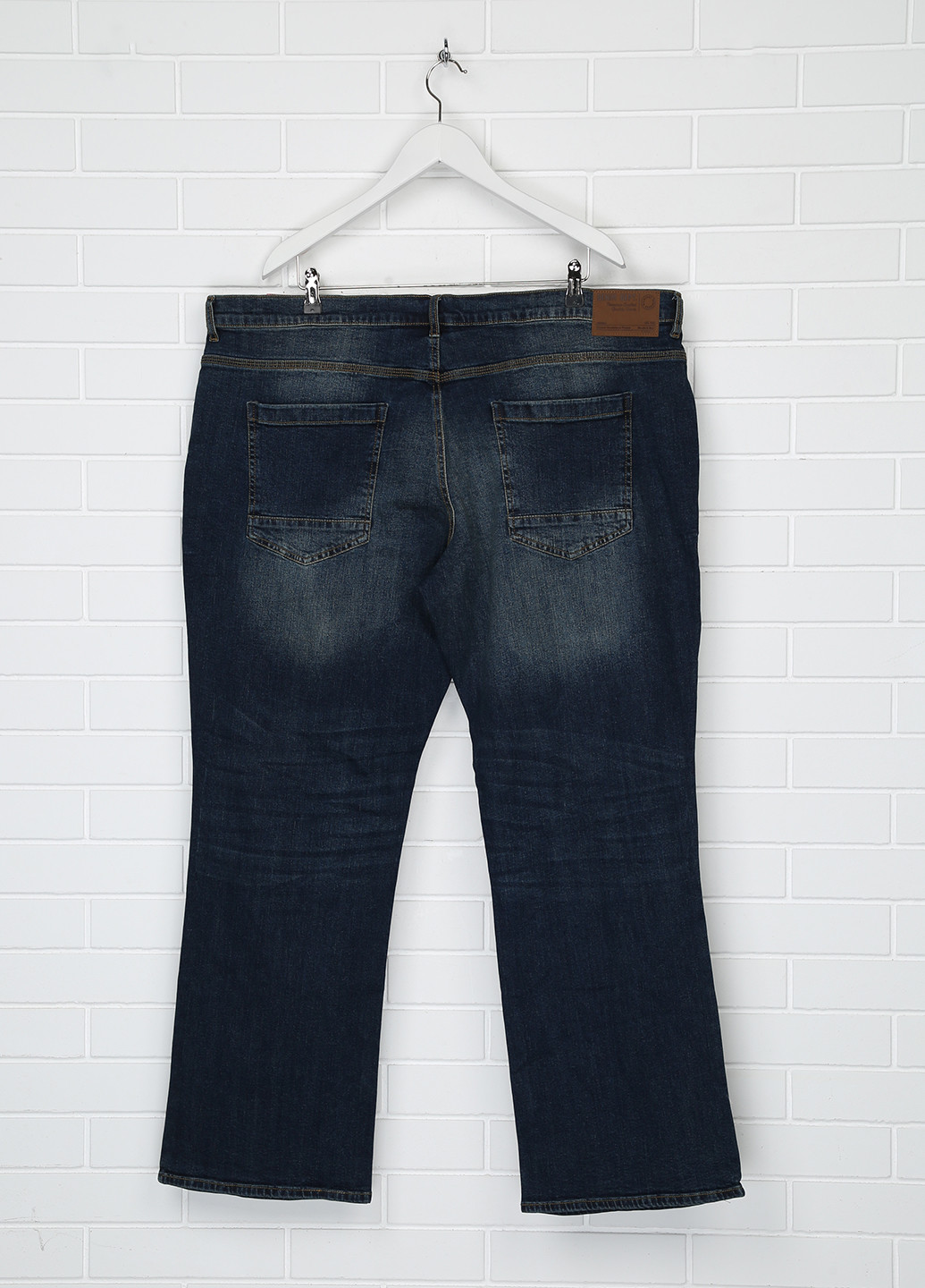 Темно-синие демисезонные буткат фит джинсы F&F