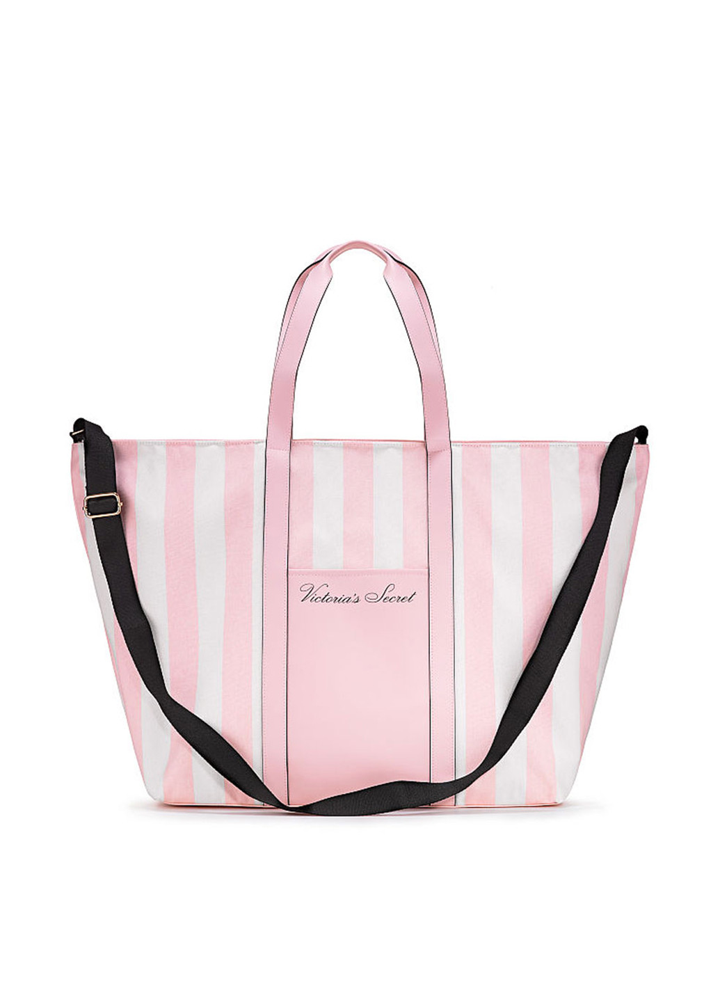 Сумка Victoria's Secret шоппер полоска светло-розовая кэжуал