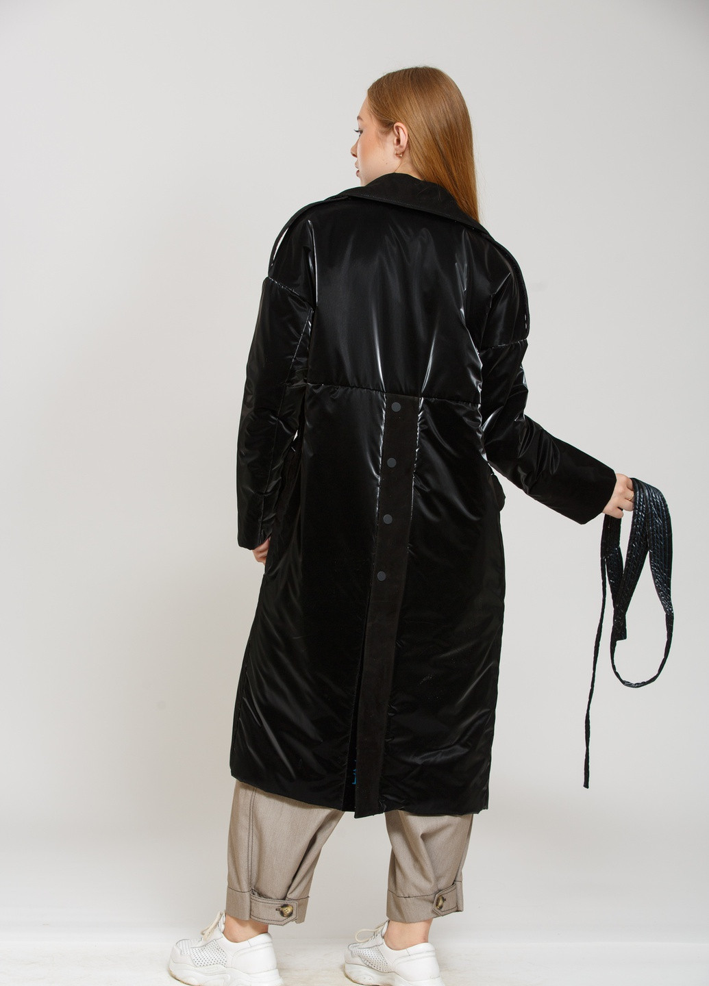 Черное демисезонное Пальто Черный Donna Bacconi