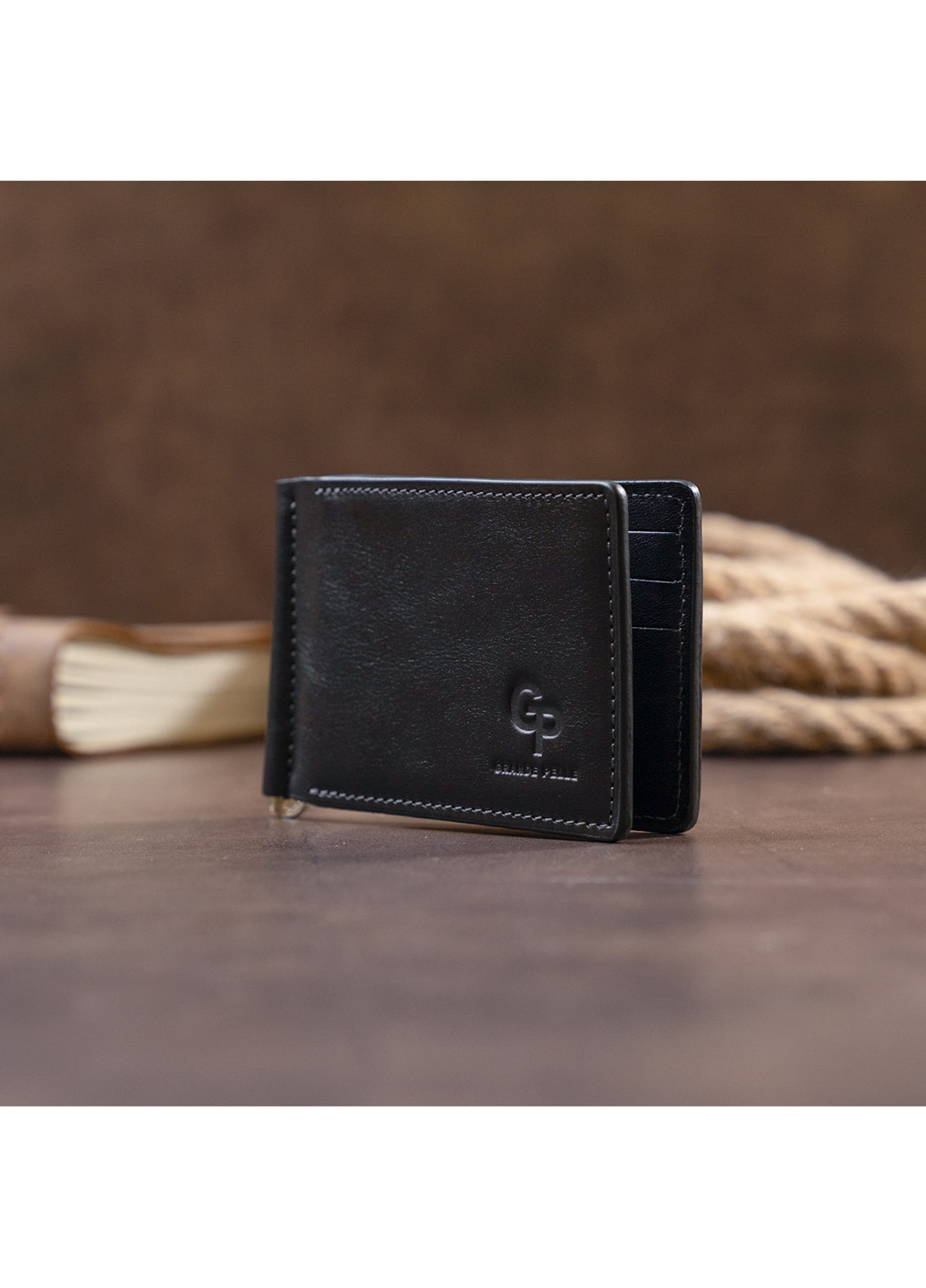 Чоловік шкіряний гаманець 12х8х1 см Grande Pelle (229461206)