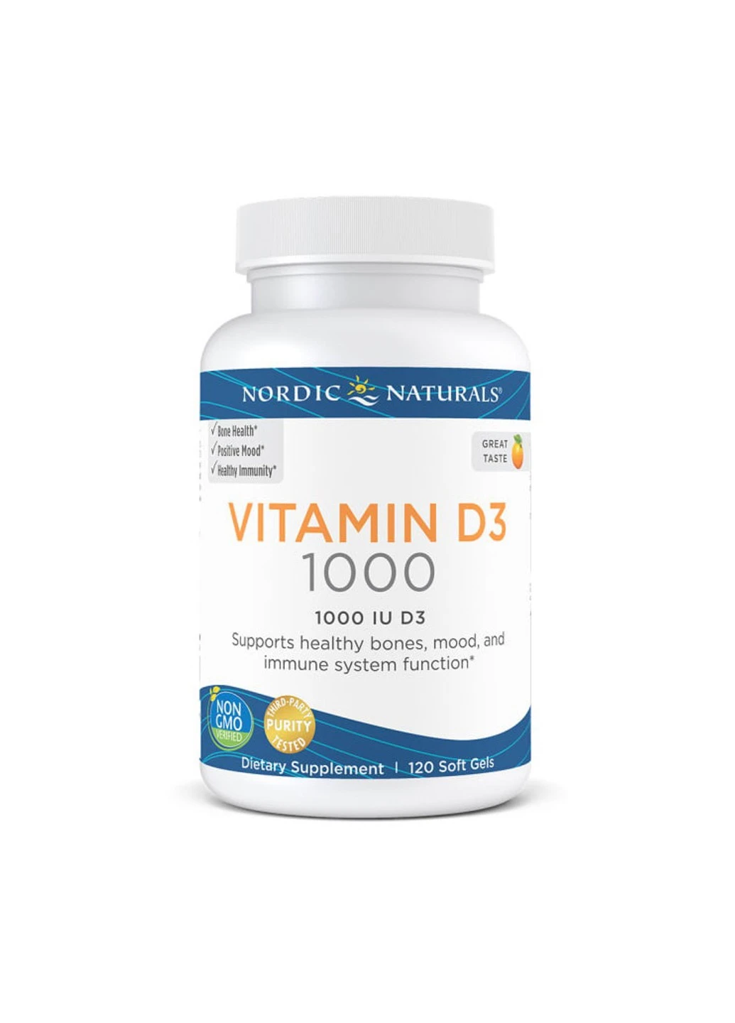 Вітамін Д3 Vitamin D3 5000 IU 125 mcg 120 капсул Nordic Naturals (255407698)