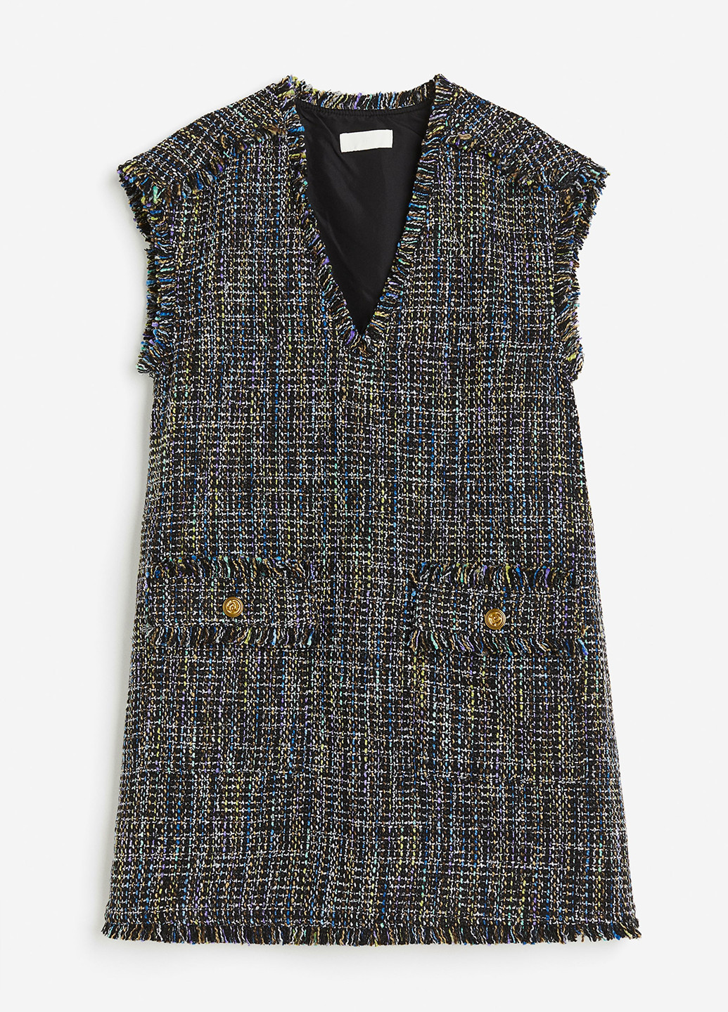 Черное кэжуал платье H&M меланжевое