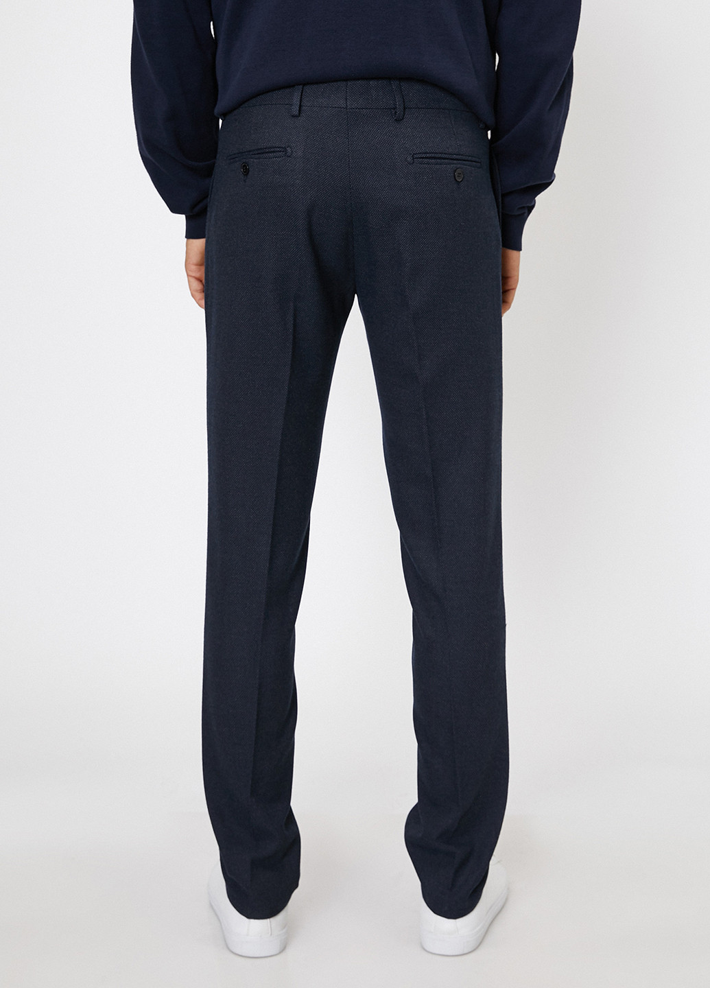 Темно-синие кэжуал демисезонные классические брюки KOTON