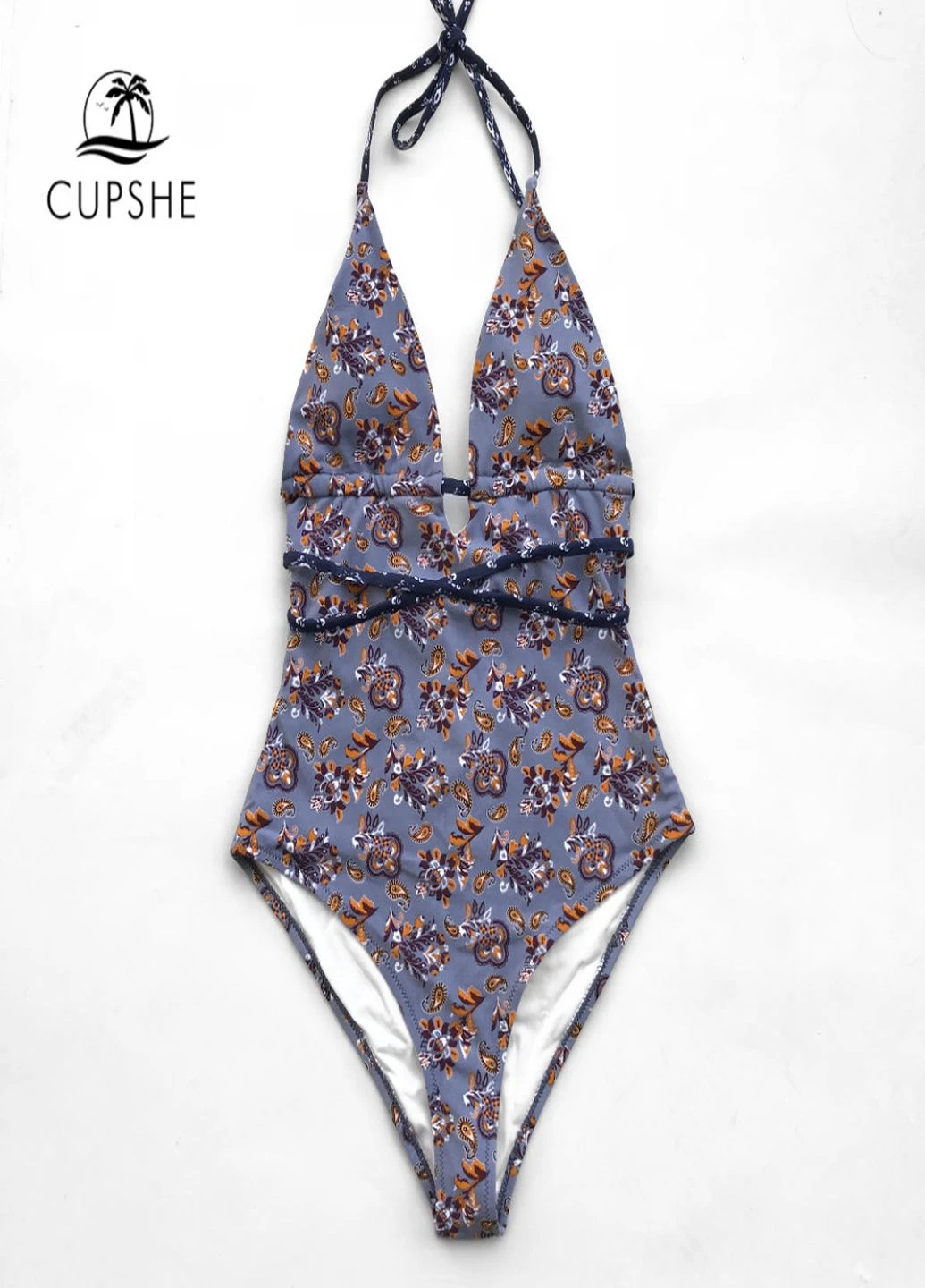 Синий летний купальник CUPSHE
