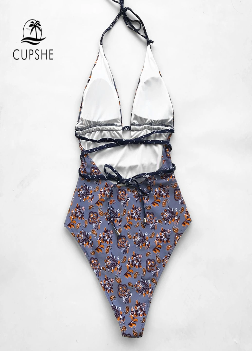 Синий летний купальник CUPSHE