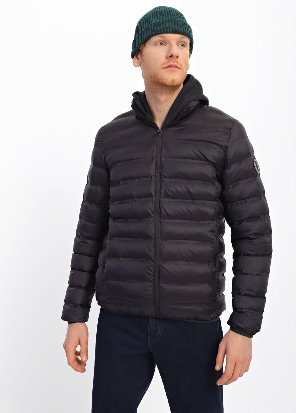 Черная демисезонная куртка Skechers MJA260M BLK