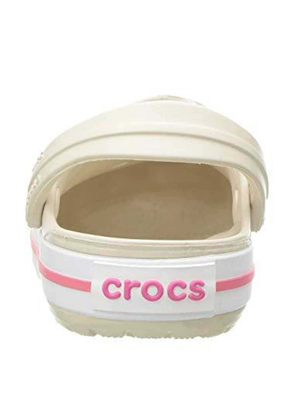 Бежевые сабо Crocs с логотипом