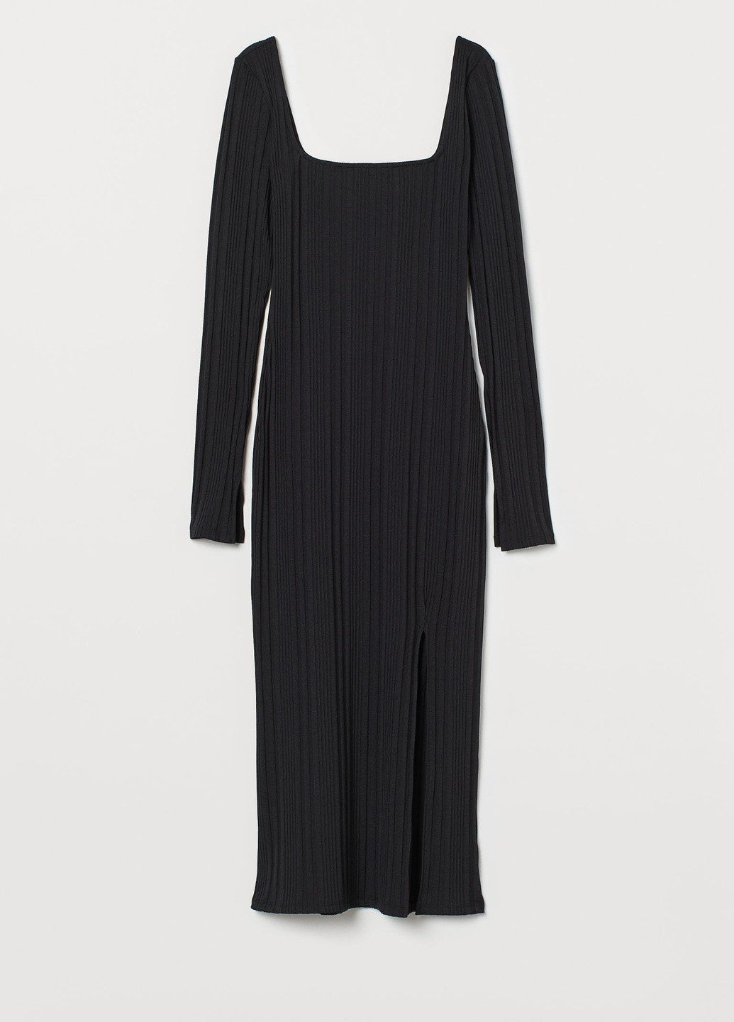 Чорна кежуал сукня-футляр із трикотажу H&M однотонна