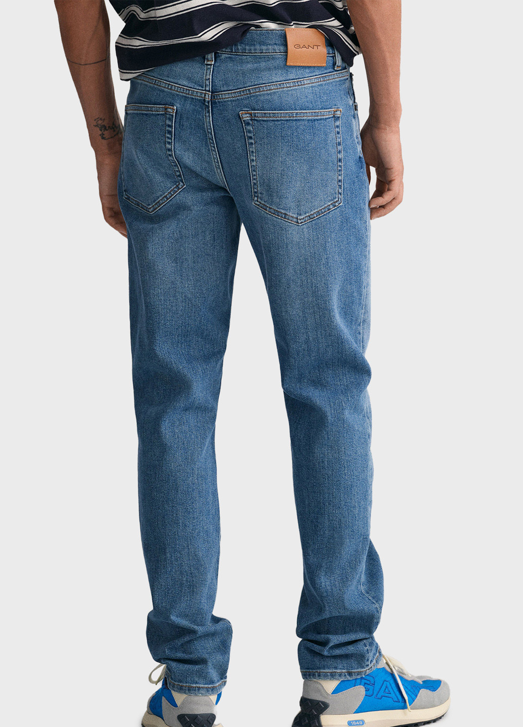 Синие демисезонные регюлар фит джинсы Gant