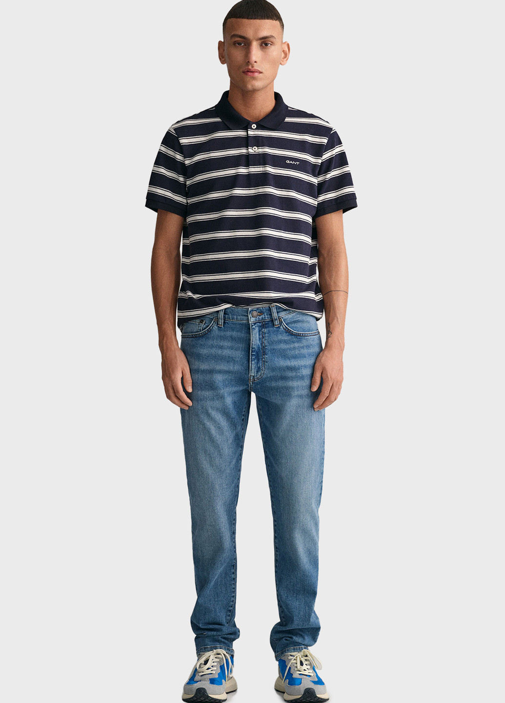 Синие демисезонные регюлар фит джинсы Gant