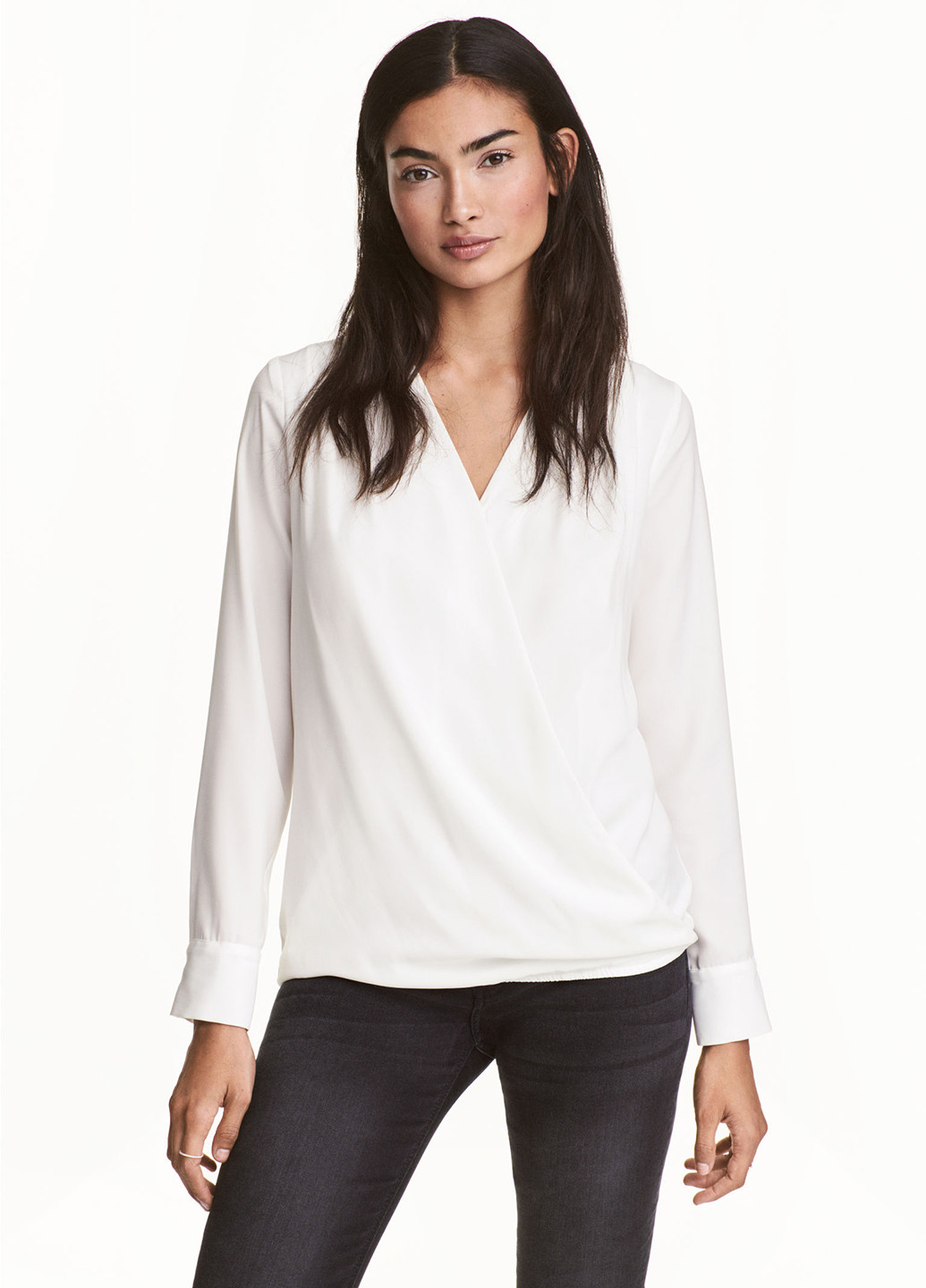 Белая демисезонная блуза для кормящих H&M