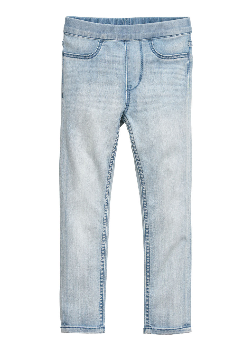 Джеггінси H&M однотонні блакитні джинсові бавовна