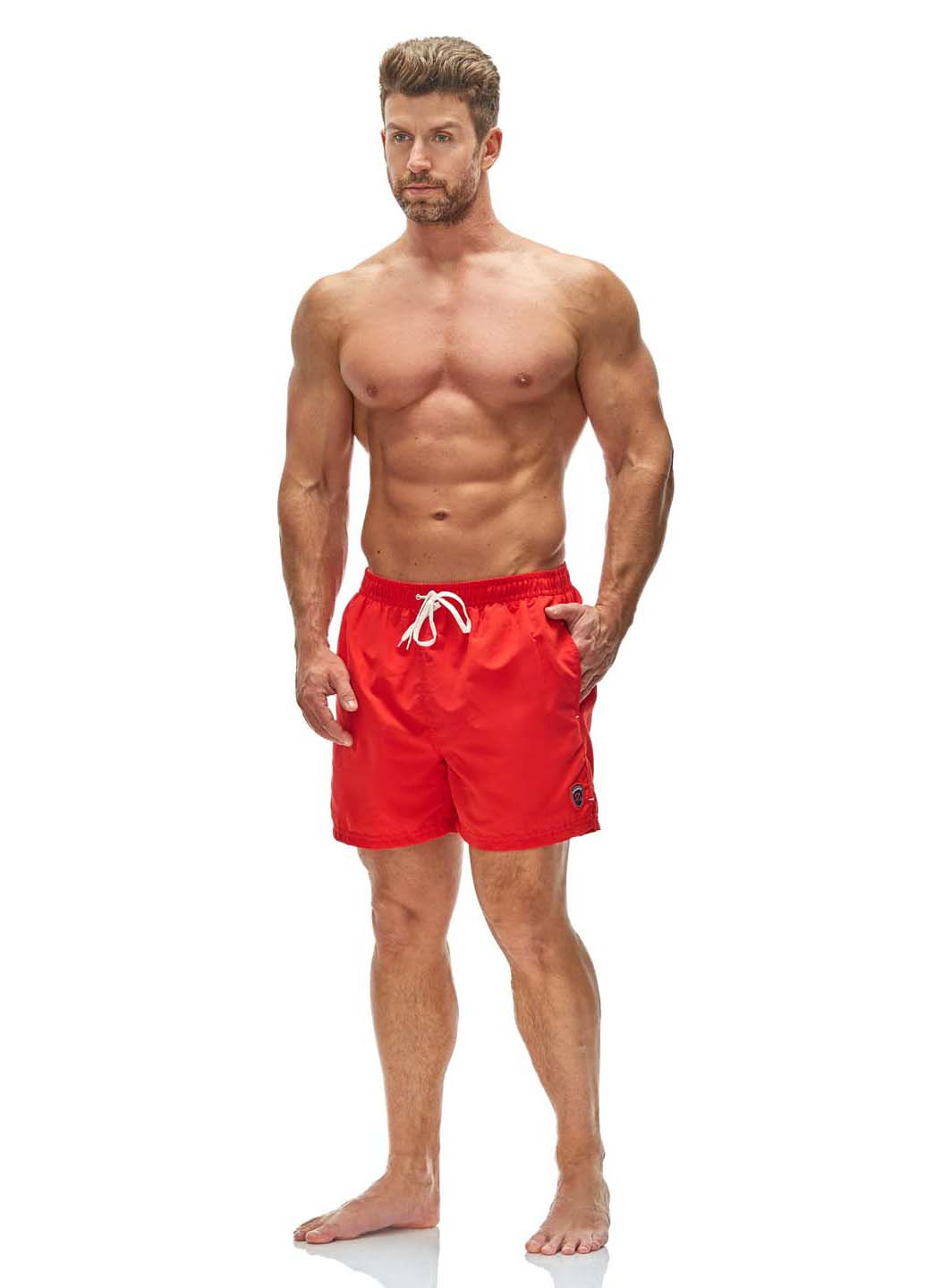 Мужские красные пляжные пляжные шорты Zagano