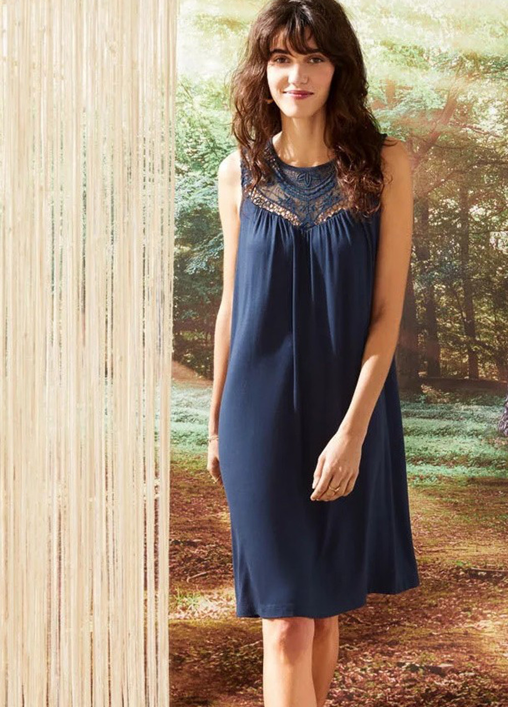 Темно-синя кежуал сукня а-силует Esmara однотонна