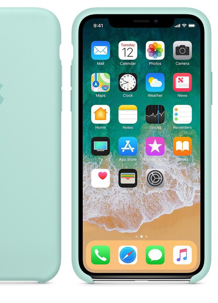 Чехол Silicone Case iPhone Xs/X marine green ARM (220820952)