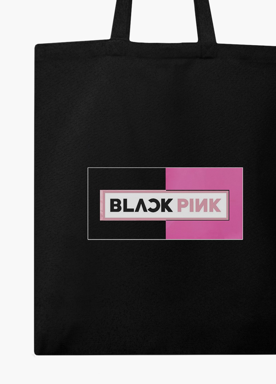 Еко сумка шоппер чорна Блек Пінк (BlackPink) (9227-1344-BK) екосумка шопер 41*35 см MobiPrint (216642201)