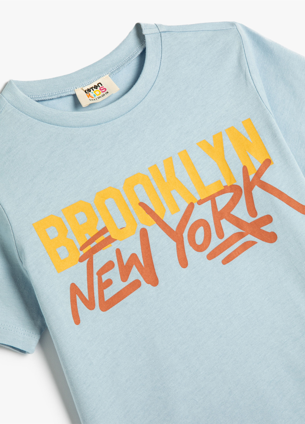 Серо-голубая летняя футболка KOTON