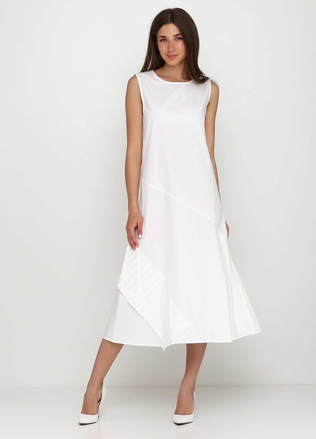 Белое кэжуал платье оверсайз Y-TWO однотонное
