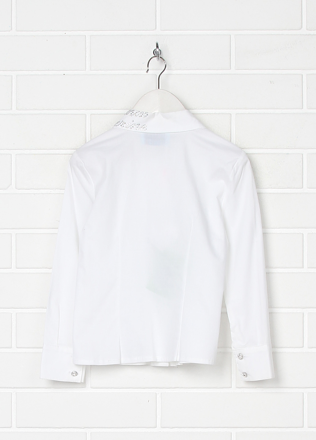 Белая классическая рубашка однотонная Blumarine с длинным рукавом
