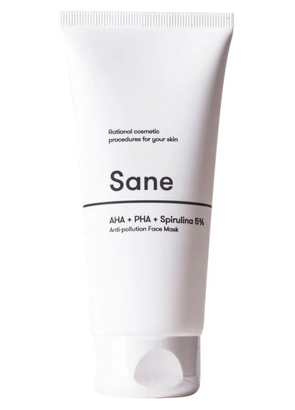 Маска для обличчя проти токсинів AHA + PHA + Spirulina 5% Mask Sane (250116141)
