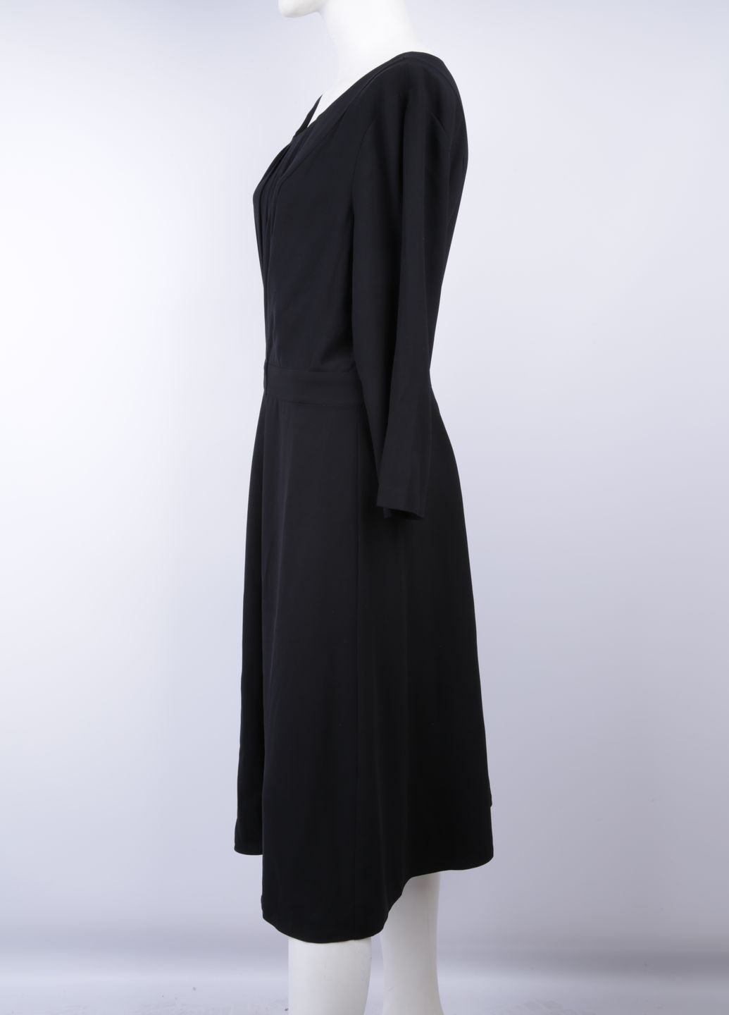 Черное кэжуал платье клеш Talbots однотонное