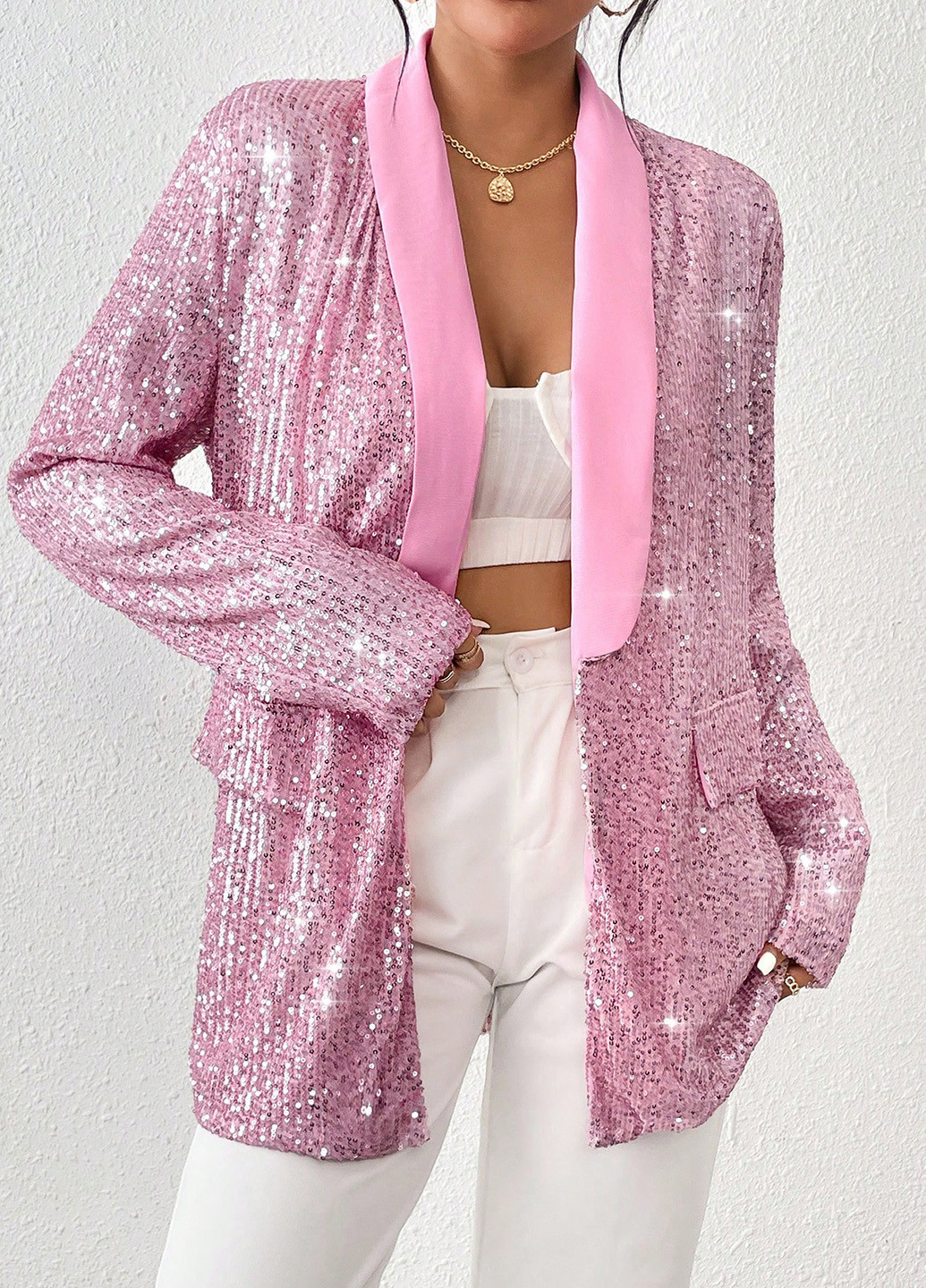 Розовый демисезонный кардиган SHEIN