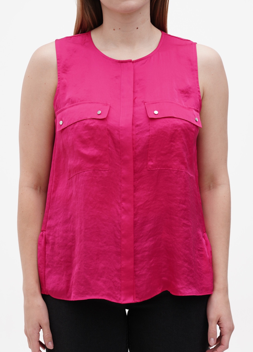 Малиновая летняя блуза DKNY