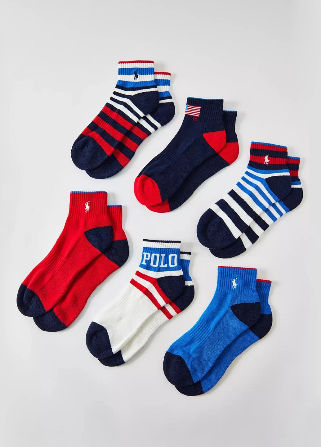 Комбіновані шкарпетки (6 пар) Ralph Lauren смужки (372983367)