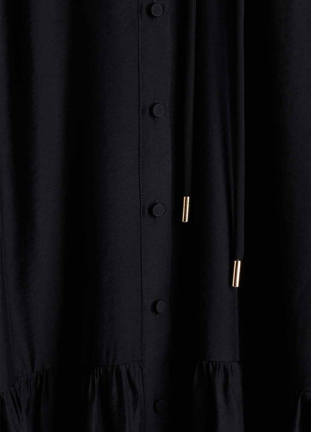 Чорна кежуал сукня кльош H&M однотонна