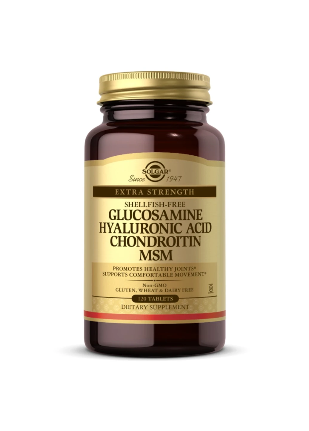 Глюкозамін хондроїтин МСМ Glucosamine Hyaluronic Acid Chondroitin MSM (120 tabs) солгар Solgar (255408210)