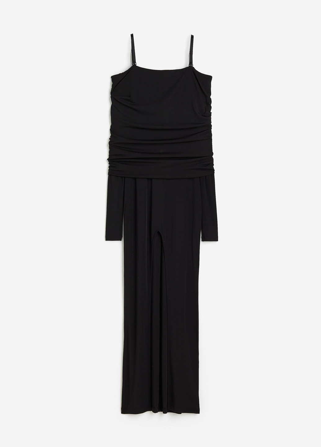 Черное вечернее, кэжуал платье с открытыми плечами H&M Studio однотонное