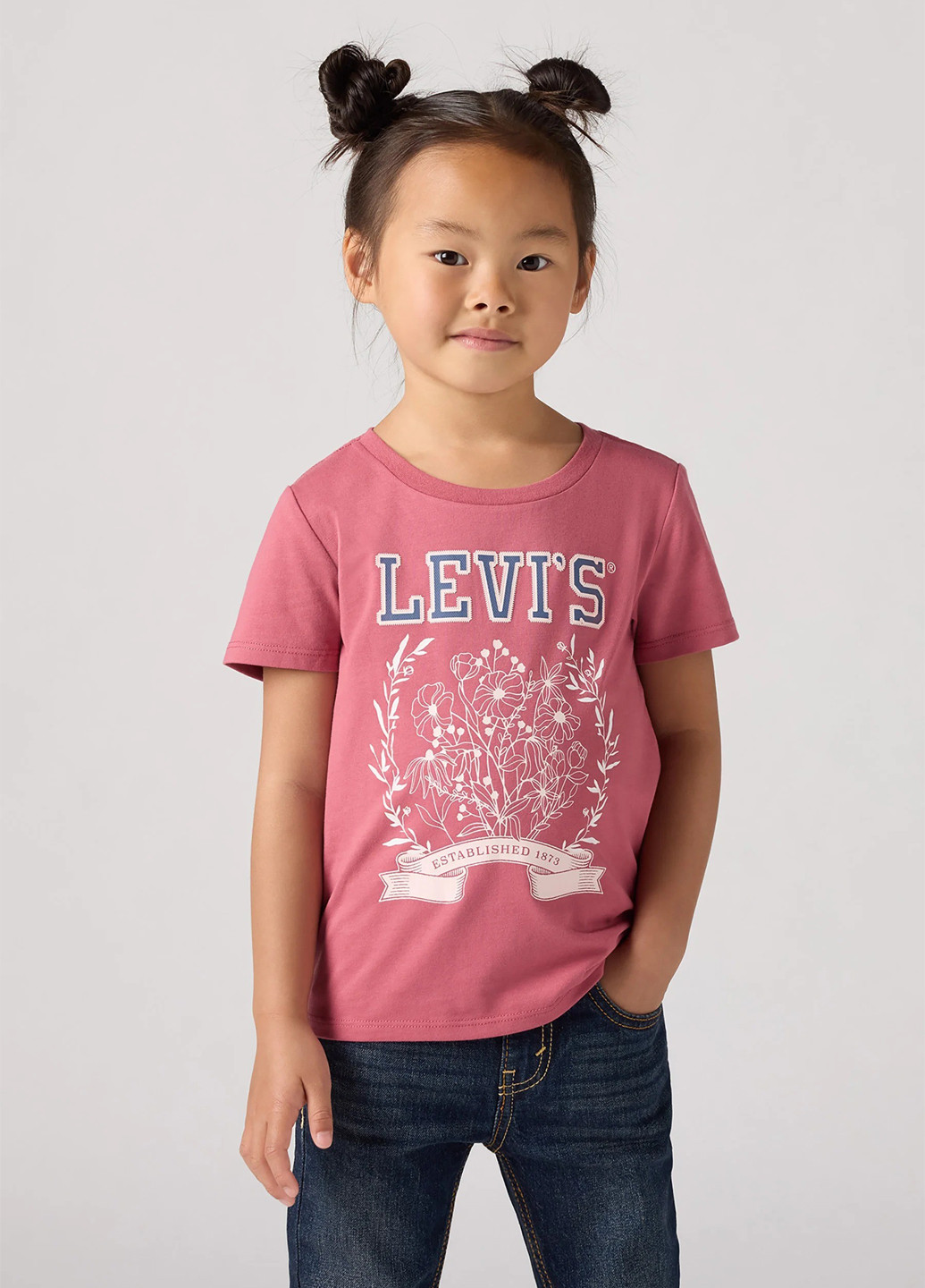 Розовая летняя футболка Levi's