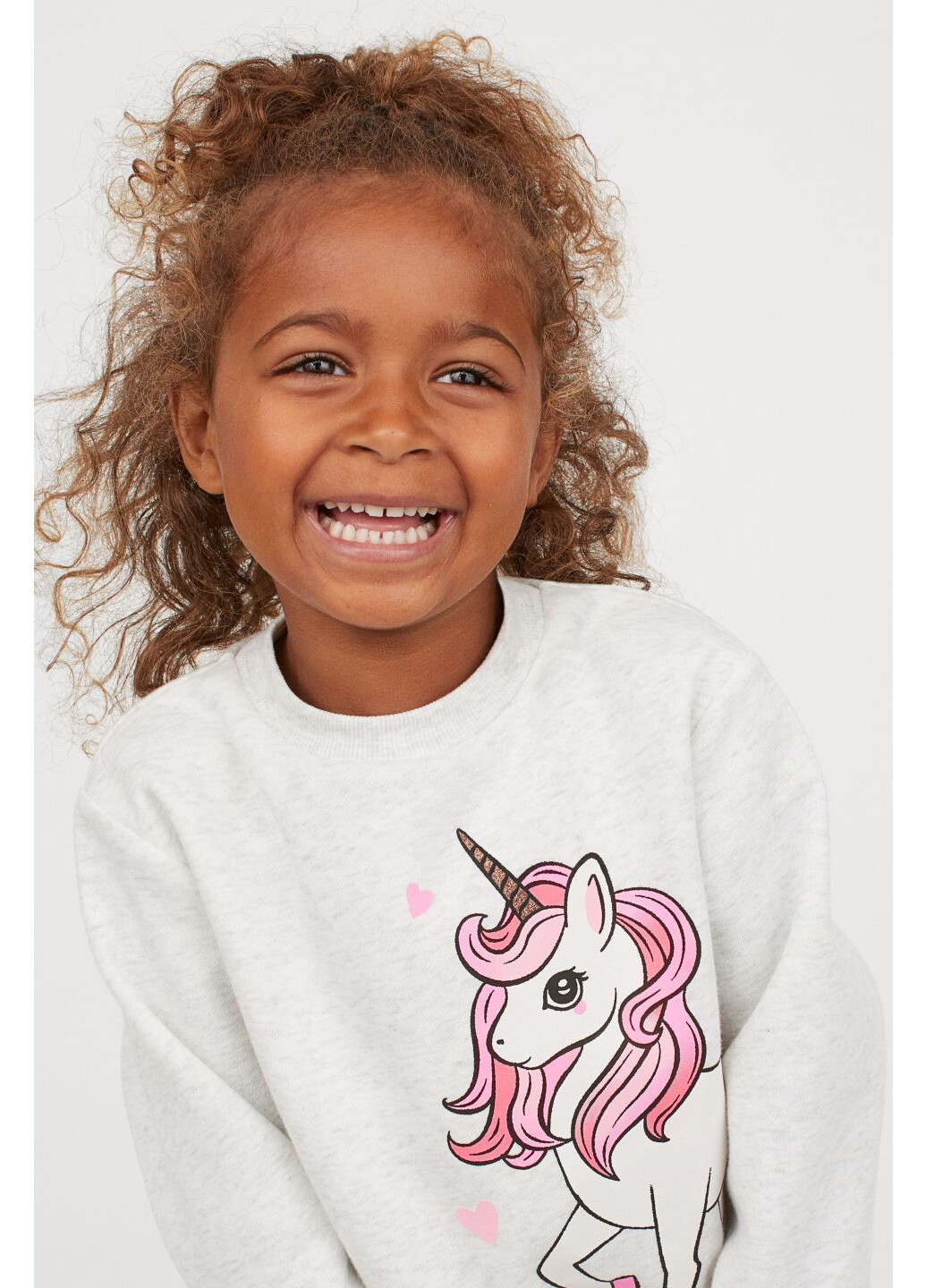 Berni kids світшот для дівчинки утеплений сірий cute unicorn анімалістичні сірий кежуал бавовна