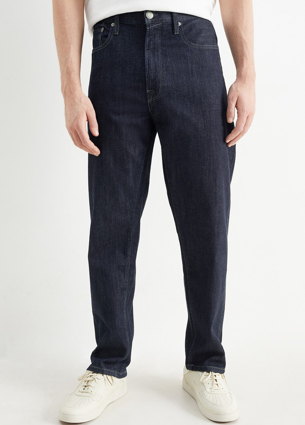 Темно-синие демисезонные зауженные джинсы C&A