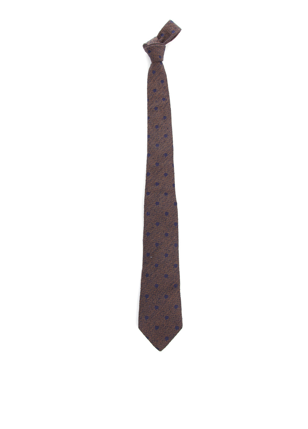 Краватка Massimo Dutti стандартний горошок коричнева шовк
