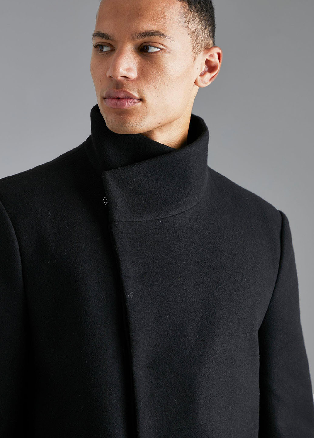 Черное демисезонное Пальто Boohoo