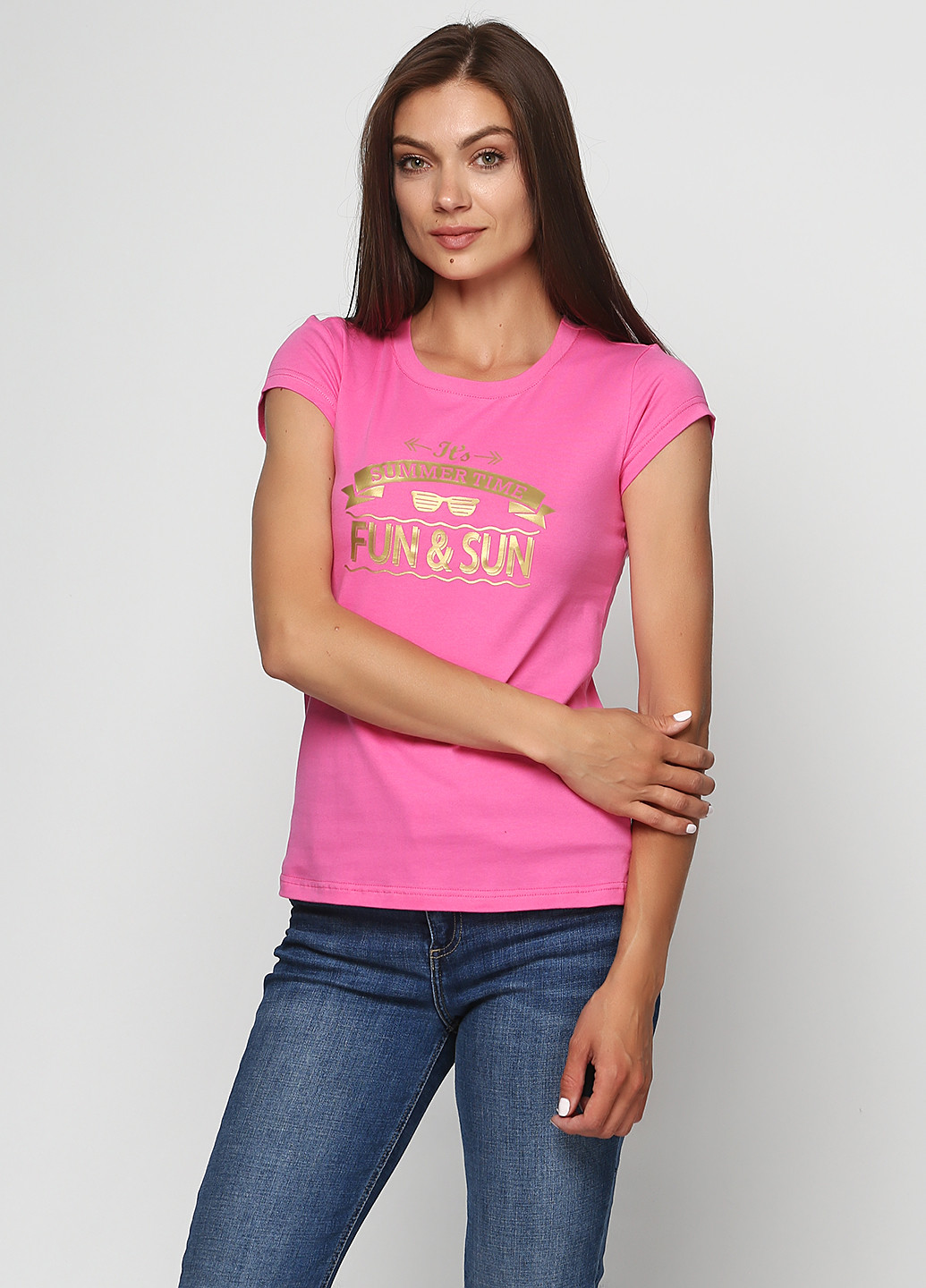 Рожева літня футболка Manatki