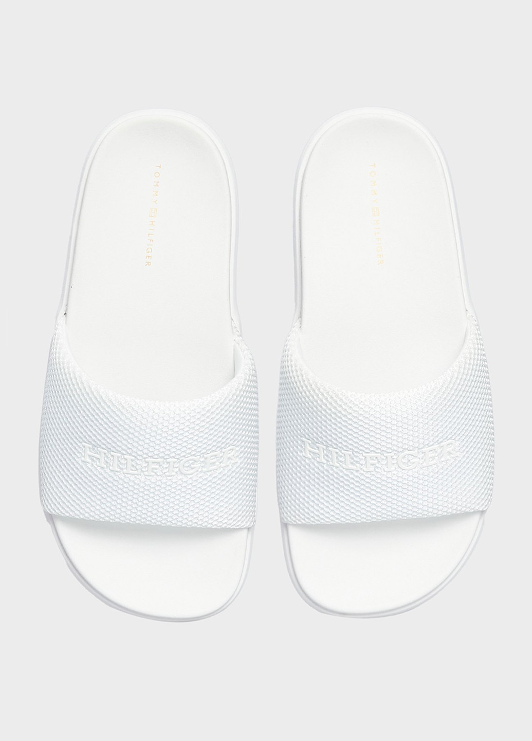 Белые шлепанцы Tommy Hilfiger с логотипом